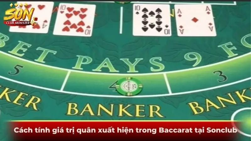Cách tính giá trị quân xuất hiện trong baccarat tại Sonclub