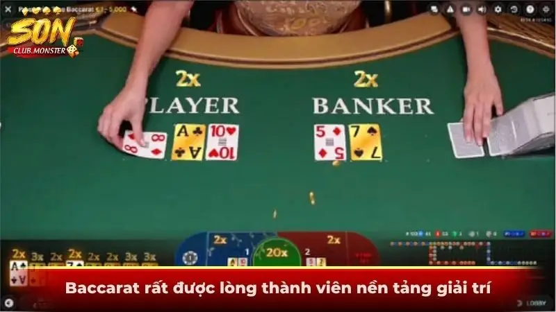 Baccarat rất được lòng thành viên nền tảng giải trí