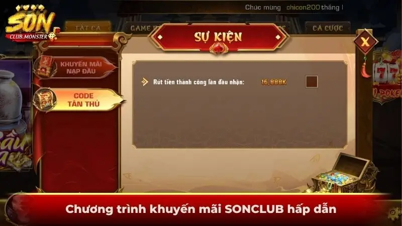 Chương trình khuyến mãi SONCLUB hấp dẫn