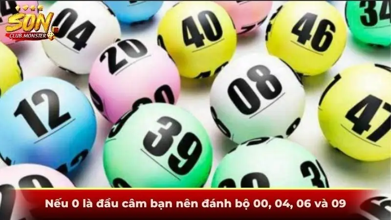 Nếu 0 là đầu câm bạn nên đánh bộ 00, 04, 06 và 09