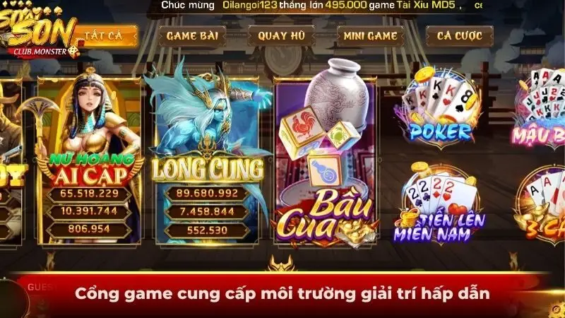Hoạt động khuyến mãi hấp dẫn có tại cổng game SONCLUB